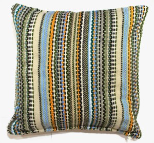 Housse de coussin en coton tissé avec logo personnalisé, design luxueux, écologique, lavable, rayée, pour un usage domestique - Product Image 2