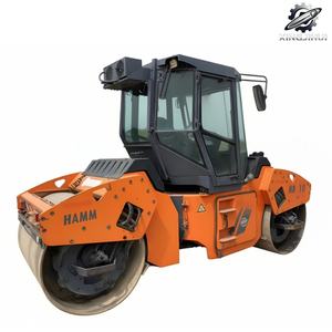 Compacteur vibrant à double tambour HAMM HD110 d'occasion, poids de travail 10 tonnes, marque allemande d'origine, compacteur de taille moyenne - Product Image 1