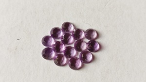 Đá thạch anh tím tự nhiên hình tròn cắt mặt, kích thước 2mm-10mm, mặt sau phẳng, bán buôn, đá bán quý chính hãng, bề mặt nhẵn - Product Image 4