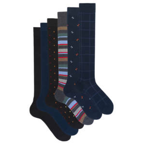 Confezione Regalo di Calzini Caldi in Cotone per Uomo, 6 Paia Assortite per l'Inverno, Taglia Unica, Design Classico Fantasia, Fondo Bianco - Product Image 3