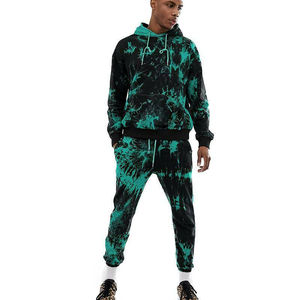 Diseño personalizado Tie Dye Unisex gimnasio chándal transpirable Oversize ropa de invierno conjunto Tie Dye chándal para hombres pantalones de chándal Jogging Wear - Product Image 1