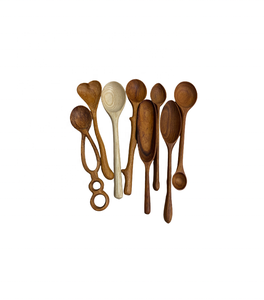 Usine directe 7 pièces ensemble d'ustensiles en bois d'acacia avec support pour servir et cuisine comprend spatule bol maison jardin ustensiles de cuisine - Product Image 1