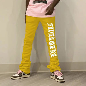 Casual Wear Running Fitness Wear Flare Sweatpants Loose Fit Men Flare Sweatpants With <b>Screen</b> Printed Logo Design - Product Image 5