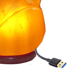 Lámpara USB de sal del Himalaya de alta calidad pulida a mano con base de madera, decoración ligera para el hogar, artesanía Natural de bajo precio - Product Image 2
