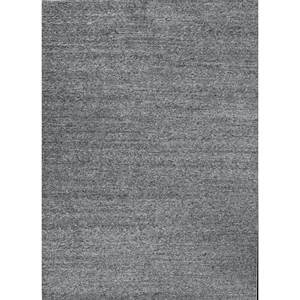 พรมขนแกะฮูลา สีเทาและสีดำ ถักด้วยมือสำหรับใช้ในบ้าน-Siwl-04 - Product Image 1