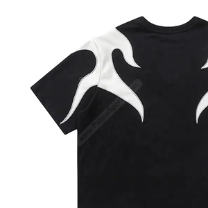 T-shirts de broderie personnalisés de haute qualité 100% coton vêtements de mode t-shirts élégants avec une belle broderie - Product Image 6