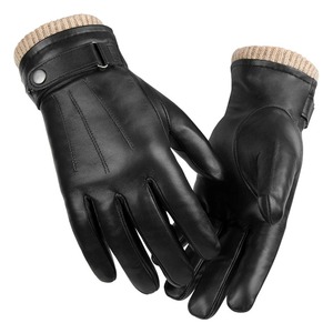 Gants en cuir pour moto, imperméables, pour hommes, motocross, gants thermiques d'hiver pour la conduite en VTT, sports, conduite, gants complets - Product Image 6