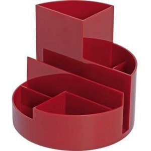 MAUL Round Red ABS <b>Plastic</b> Pencil Holder 14 X 12.5 cm for Desktop & <b>Drawer</b> Organizing - Product Image 1
