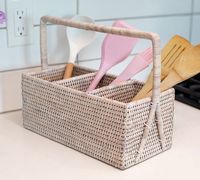Vietnam Kingcraftviet Eco-vriendelijke Verdeelbak Rieten Schalen Keuken Decoratie Bestekorganizer Keukenaccessoires Opbergbak