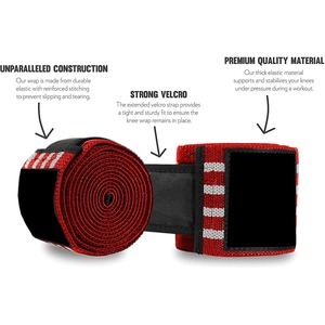 Enveloppes de genou avec sangle pour hommes et femmes, pour Squats, haltérophilie, Gym, genouillères - Product Image 4