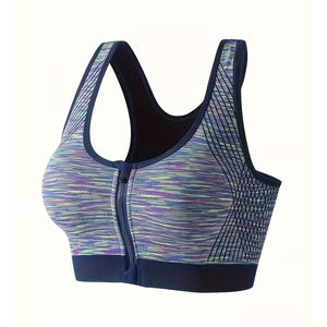 Sujetador Deportivo de Sublimación de Alta Calidad para Mujer, Fitness, Yoga, Push Up, Logotipo Personalizado, Ejercicio, Entrenamiento, Sujetador Deportivo con Cierre de Cremallera - Product Image 1