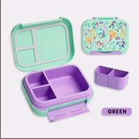 Boîte à lunch portable en ABS épaissi pour étudiants et enfants, avec compartiments, une poignée pratique et compatible micro-ondes