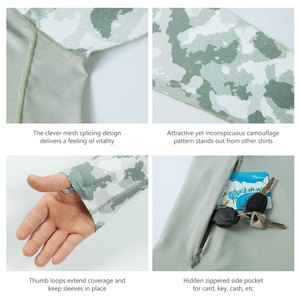 Sudadera con Capucha para Pesca para Hombre, de Alto Rendimiento, Impermeable, Cortavientos, Transpirable, de Secado Rápido, UPF 50+, con Logotipo Personalizado, MOQ Bajo - Product Image 6