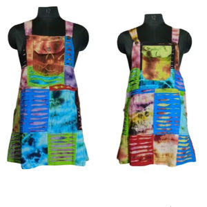 Mini mono de retazos de algodón para mujer, pantalones cortos informales de verano sin mangas para ropa de calle y trajes de playa - Product Image 1