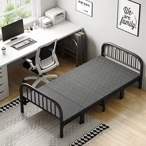 Cama Individual de Metal para Interior y Exterior, Muebles PARA EL Hogar, Oficina, Dormitorio, Material de Metal, Diseño Simple y Moderno, Plegable - Product Image 2