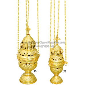Velas de novedad de incensario ruso de latón altamente pulido-22256-1 - Product Image 2
