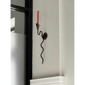 Porte-bougie mural en fer, design ovale noir, durable, décoration d'éclairage pour la maison et les mariages, porte-bougie mural vintage - Product Image 5