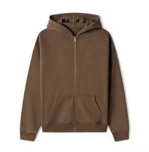 Nueva moda personalizada Color sólido peso pesado hombres invierno media cremallera polar 100% poliéster alta calidad hombro caído de gran tamaño - Product Image 1