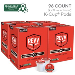 REVV No Surrender Keurig Capsules de café individuelles K-Cup, café torréfié foncé, 96 unités - Product Image 3