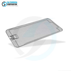 Solo Tapa para Cesta de Base Plana, Acero Inoxidable de Grado Médico, Tapa Manual para Protección de Instrumentos Quirúrgicos, Duradera y Reutilizable - Product Image 1