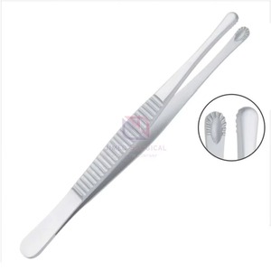 Pinzas para tejidos JIMED SURGICAL de acero inoxidable, manuales, con certificación CE, para cirugía general, instrumento de clase I. - Product Image 3