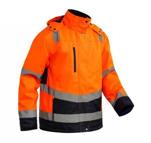 High Quality 100% Polyester <b>Hi</b> <b>Vis</b> Bomber <b>Jackets</b> High Visibility Reflective Safety Workwear for Men OEM Wholesale - Product Image 5