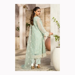 OEM de alta calidad 3 uds personalizado Salwar Kameez boda impreso mujeres trajes de lujo con estilo paquistaní Shalwar Kameez trajes vestidos - Product Image 5