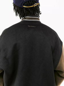 Veste de baseball Letterman College pour hommes à prix d'usine style de rue patchs en laine chenille sur veste à manches en cuir pour hommes - Product Image 5