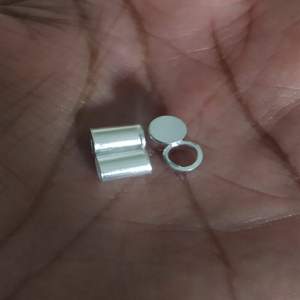 Tubes d'extrémité en argent sterling de 8mm de diamètre intérieur Fabricant et fournisseur de résultats en argent sterling 925 pour la fabrication de bijoux - Product Image 2