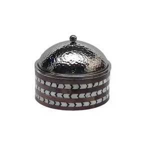 Casserole en acier inoxydable pour servir les aliments, marmite chaude avec finition nickelée, couvercle rond, marmites chaudes pour les mariages, les hôtels - Product Image 3