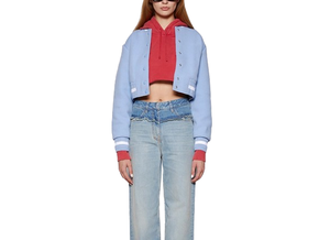 Blouson Bomber Baseball Style Universitaire Tendance Grande Taille Brodé Coupe Slim Col Rabattu pour Femme - Product Image 4