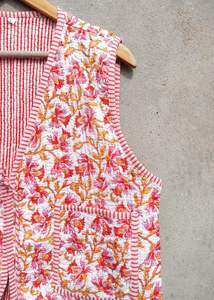 Manteau d'hiver de Style bohème pour femmes fait à la main unisexe court matelassé Kantha veste coton main bloc vestes indien tissé décontracté - Product Image 4