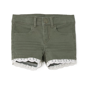 New Deal Pantalones cortos de mezclilla coloridos de verano a la moda con encaje para mujeres y niñas Pantalones cortos de mezclilla lavados a la moda - Product Image 1