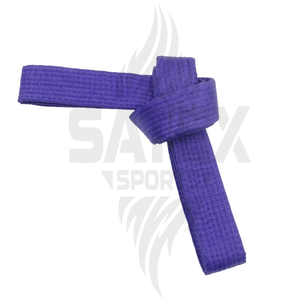 Ceintures d'arts martiaux personnalisées de couleur unie pour adultes, ceintures de gradation en coton, vente en gros pour le karaté, le jiu-jitsu, le judo, durables et légères - Product Image 3