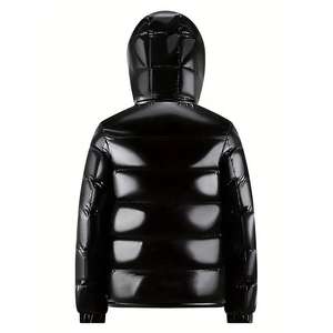 Nouveau blouson d'hiver à col montant épais pour hommes en toile à capuche chaude meilleure vente en gros - Product Image 2