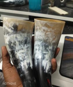 Dernier arrivage Corne à boire Viking Corne de buffle/Corne à boire Viking/Corne à boire Agate avec support en corne Agate de meilleure qualité - Product Image 2