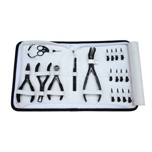 Kit d'outils pour extensions capillaires : Pince à micro-anneaux, Pince à trois trous, Coupe-bond de kératine, Outil de retrait, Clips bec de canard, Enfileur de boucles - Product Image 1