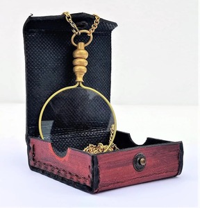 H.m.a Loupe งานหัตถกรรมทองเหลืองโบราณพร้อมสัมผัสช่างฝีมือของขวัญในอุดมคติหรือของตกแต่งสำนักงานที่มีสไตล์