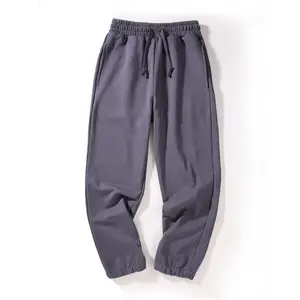 Pantalones de chándal apilados de lana informales en blanco para hombre con logotipo personalizado, ropa deportiva con lazo, joggers de entrenamiento para hombre - Product Image 3