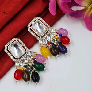 Phong Cách Kundan Bông Tai Hợp Kim 12 Màu Sắc 1.0125 Gram Cặp Trọng Lượng Nhẹ Truyền Thống Đồ Trang Sức Thời Trang Bán Buôn Trực Tuyến Nhà Cung Cấp - Product Image 1