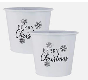 Jardinière en métal de décoration de Noël pour pots de fleurs et jardinières intérieurs/extérieurs - Product Image 1