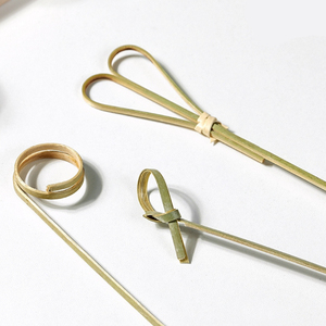 ไม้ไผ่รูปหัวใจเป็นมิตรต่อสิ่งแวดล้อมสำหรับตกแต่งเค้กผลไม้แซนด์วิชใช้ในงานปาร์ตี้ที่ใช้แล้วทิ้งไม้เสียบไม้จิ้มฟัน - Product Image 4