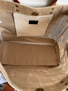 Sac fourre-tout d'épicerie en jute réutilisable et durable avec logo personnalisé le plus vendu Sac cadeau écologique en toile de jute pour femmes - Product Image 6