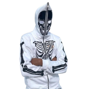 OEM Wholesale Men's Graphic Print Tracksuit Fleece Cotton Two Piece Set Streetwear - Product Image 4