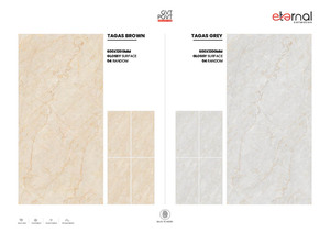 Carreaux muraux en porcelaine design 600x1200mm, motif de grès élégant, revêtement de sol intérieur durable et luxueux - Product Image 4