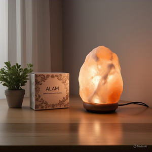 HACCP โคมไฟเกลือหิมาลัยธรรมชาติธรรมชาติผ่านการตรวจสอบแล้วฮวงจุ้ยข้ามดอกไม้ดนตรีพีระมิดสัตว์ศาสนาของตกแต่งบ้านความรัก - Product Image 2