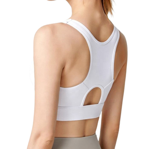 Soutien-gorge de sport respirant de haute qualité, grande taille, style simple avec bretelles non ajustées, matériau en spandex - Product Image 2