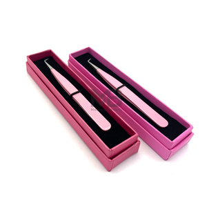 Pinzas de Acero Inoxidable de Punta Puntiaguda de 10 mm, Color Rosa Intenso, Duraderas, con Embalaje Personalizado en Caja de Cartón y Logotipo Personalizado - Product Image 1