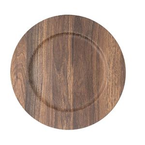 Bandeja con borde de cuentas de madera con acabado pulido de grano redondo de servicio natural y borde de cuentas decorativas - Product Image 4