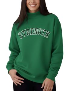 Sweat-shirt personnalisable pour femme, col roulé, manches longues, polaire, coupe oversize, broderie logo personnalisé, éco-responsable, hiver automne - Product Image 1